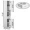 71.5 Inches Tall Thin Corner Shelf Floor Cabinet with 2 Doors, 1 Drawer, Freestanding Linen Tower Cabinet - Perfect for Bathroom, Living Room, Kitchen or Home Office, White